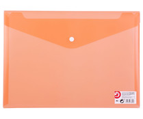 Carpeta tamaño A4 con cierre botón, disponible en colores surtidos, PRODUCTO ALCAMPO.