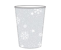 Set de 10 vasos desechables de cartón decorado, 20 cl, ACTUEL.