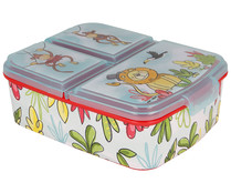 Sandwichera infantil múltiple con 3 compartimentos, diseño animales, STOR.