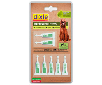 Pipetas insecticidas para perros de talla grande DIXIE 7 uds. de 2 ml.