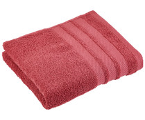 Toalla lisa de ducha, 100% algodón, densidad de 500g/m², color rosa, ACTUEL.