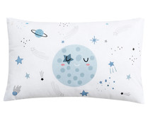 Cojín en forma rectangular, modelo Space en color azul, INTERBABY.