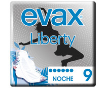 Compresas de noche con alas EVAX Liberty 9 uds.