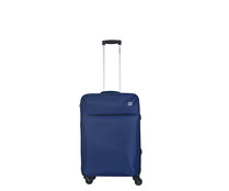 Maleta mediana soft de viaje de color azul de 65 cm y 4 ruedas ABS, AIRPORT ALCAMPO.