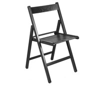 Silla plegable de madera de haya en color negro, DECORACIÓN.