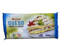 Queso  fundido en lonchas 16 uds. PRODUCTO ALCAMPO 300 g.