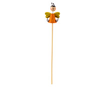 Stick decorativo para jardín de mujer ave de madera de 25 centímetros, GARDEN STAR ALCAMPO.