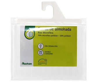 Funda protectora de almohada 70% microfibra poliéster 30% poliéster, 90cm. PRODUCTO ECONÓMICO ALCAMPO. Funda protectora de almohada 70% microfibra poliéster 30% poliéster, 90cm. PRODUCTO ECONÓMICO ALCAMPO.