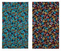 Toalla de playa velour, 90x160cm, 100% Algodón, 350g/m², ACTUEL. diferentes modelos, 1 unidad.