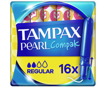 Tampones regular con aplicador TAMPAX Compak pearl 16 uds