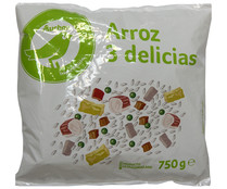 Arroz tres delicias (con tortilla) PRODUCTO ECONÓMICO ALCAMPO 750 g.