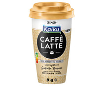 Bebida de café arábica de Guatemala y Honduras,con un toque de leche muy cremoso KAIKU Caffe latte 370 ml.