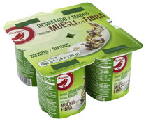 Bífidus desnatado (0% materia grasa) con muesli y fibra PRODUCTO ALCAMPO 4 x 125 g.