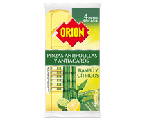 Pinzas antipolillas y antiácaros con olor a bambú y cítricos ORION 2 uds.