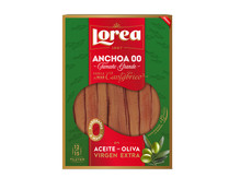 Filetes de anchoa del Cantábrico en aceite de oliva virgen LOREA 100 g.