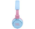 Auriculares Bluetooth para niños tipo diadema JBL JR 310 BT, control de volumen, color azul y rosa.