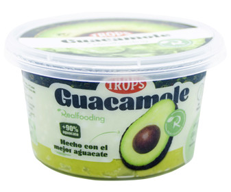 Guacamole elaborado con + 90% de aguacate malagueño TROPS by Realfooding 200 g. Guacamole elaborado con + 90% de aguacate malagueño TROPS by Realfooding 200 g.