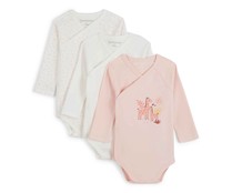 Lote de 3 bodies de algodón para bebé IN EXTENSO, talla 50.