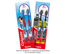 Cepillo dental infantil, con filamentos suaves y limpiador de lengua COLGATE 2 uds.