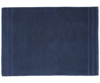 Alfombra de baño 100% algodón color azul oscuro, densidad de 1000g/m², 50x70 cm. ACTUEL.