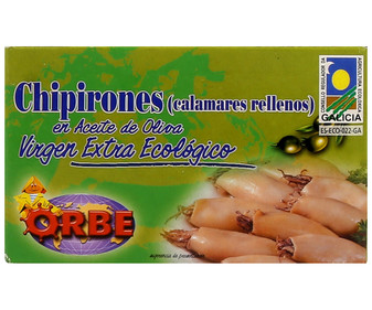 Chipirones rellenos en aceite de oliva ecológico 75g Chipirones rellenos en aceite de oliva ecológico 75g