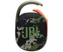  Mini altavoz JBL CLIP 4 por batería, Bluetooth, micrófono integrado, hasta 10 horas autonomía, color camuflaje.