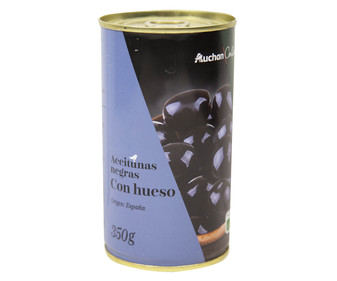 Aceitunas negras con hueso ALCAMPO GOURMET 150 g. Aceitunas negras con hueso ALCAMPO GOURMET 150 g.