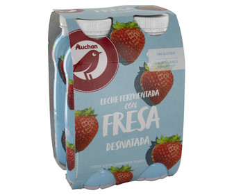 Yogur líquido desnatado con sabor a fresa PRODUCTO ALCAMPO 4 x 200 g. Yogur líquido desnatado con sabor a fresa PRODUCTO ALCAMPO 4 x 200 g.