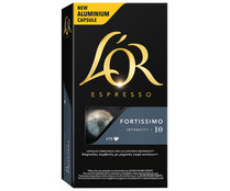 Café Fortíssimo I 10 en cápsulas compatibles con Nespresso L'OR ESPRESSO 10 uds.