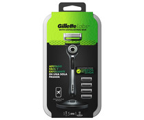 Máquina de afeitar, con cabezal basculante de 5 hojas y 5 recambios GILLETTE Labs.