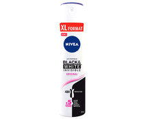 Desodorante en spray para mujer con fórmula secado rápido NIVEA Original black & white 250 ml.