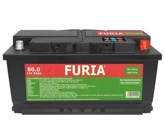 Batería de coche 80Ah, 12v, FURIA. Batería de coche 80Ah, 12v, FURIA.