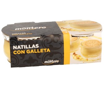 Natillas de vainilla con galleta pack de 2 unidades de 125 gramos Natillas de vainilla con galleta pack de 2 unidades de 125 gramos