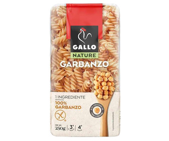 Pasta hélice de garbanzo GALLO NATURE 250 g. Pasta hélice de garbanzo GALLO NATURE 250 g.