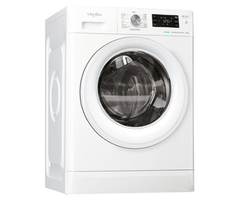 Lavadora WHIRLPOOL FFB 9469 WV SPT capacidad de carga: 9KG, clasificación energética: A, 1400RPM, H: 85cm, A: 60cm, F: 60cm.