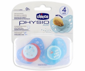 Chupete con tetina de caucho, color azul, para bebes a partir de meses CHICCO Physio air 2 uds. Chupete con tetina de caucho, color azul, para bebes a partir de meses CHICCO Physio air 2 uds.
