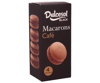 Macarons con sabor a café DULCESOL BLACK 4 uds. 80 gr, Macarons con sabor a café DULCESOL BLACK 4 uds. 80 gr,