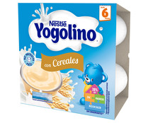 Natillas de vainilla con cerelaes especiales para bebés a partir de 6 meses YOGOLINO de Nestlé 4 x 100 g.