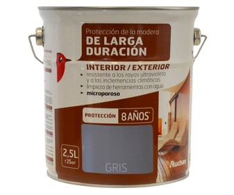 Protector de la madera de color gris 2.5 litros Protector de la madera de color gris 2.5 litros
