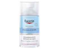Loción (agua) micelar para la zona de los ojos, especial pieles sensibles EUCERIN Dermato clean 125 ml. 