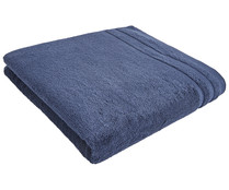 Toalla de ducha 100% algodón color azul oscuro, densidad de 500g/m², ACTUEL.
