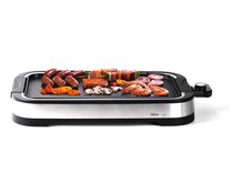 Plancha de asar QILIVE Q.5853, 2000W, superficie 46 x 25cm, termostato regulable, recogegrasas.