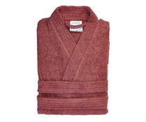 Albornoz para adulto con cuello tipo kimono, 100% algodón, 300g/m², color rosa, ACTUEL.