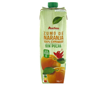 Zumo naranja 100 % exprimido sin pulpa PRODUCTO ALCAMPO 1 l Zumo naranja 100 % exprimido sin pulpa PRODUCTO ALCAMPO 1 l