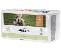 Pañales ecológicos talla 3 para bebés de 4 a 10 kilogramos MOLTEX Pure & nature 56 uds.