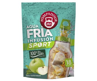 Mezcla pantas, fruta y magnesio sabor manzana-limón para infusión POMPADOUR 45 g