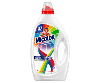 Detergente en gel para lavadora MICOLOR Adiós al Separar, 37 lavados 1,8 L. Detergente en gel para lavadora MICOLOR Adiós al Separar, 37 lavados 1,8 L.