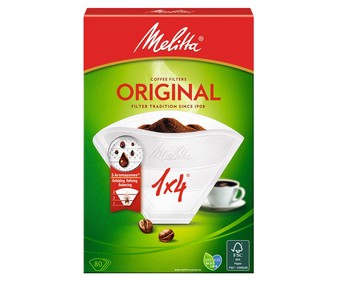 Filtros para cafetera, nº 1x4 MELITTA 80 unidades. Filtros para cafetera, nº 1x4 MELITTA 80 unidades.