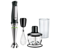 Batidora de mano BRAUN Minipimer 7 MQ7035X, 1000W, velocidad variable, incluye, picador, varillas, vaso graduado.