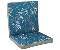 Cojín para silla de exterior estampado color azul, 90x48x5cm GARDENSTAR ALCAMPO.